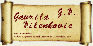 Gavrila Milenković vizit kartica
